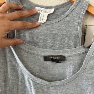 Primark grey midi dress & Forever21 tank midi dress SOLD AS BUNDLE